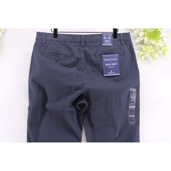 Nautica Men's Classic Fit Deck Pant True Navy Sz 34X32 - Picture 4 of 14